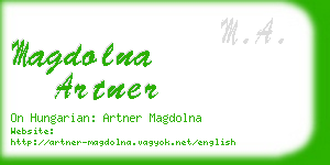 magdolna artner business card